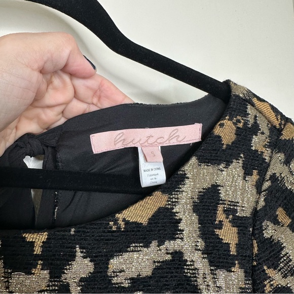 Anthropologie Hutch Metallic Leopard Jacquard Blouse - Picture 4 of 11